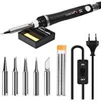 Kit del Soldador Tabiger- Soldador Electrico con temperatura ajustable e interruptor de encendido-apagado-soldador de…